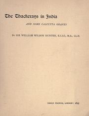 Cover of The Thackerays in India by William Wilson Hunter