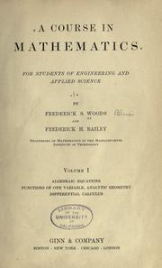 Cover of A course in mathematics by Frederick S. Woods