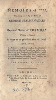 Cover of Memoirs of **** by George Psalmanazar