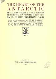 Cover of The heart of the Antarctic by Sir Ernest Henry Shackleton