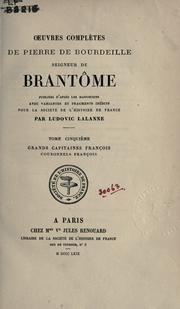Front cover of Oeuvres complètes de Pierre de Bourdeilles .. by Pierre de Bourdeille, seigneur de Brantôme