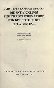 Front cover of Essay on the development of Christian doctrine by John Henry Newman