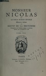 Cover of Monsieur Nicolas by Restif de La Bretonne