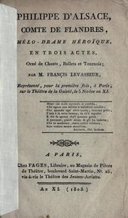 Front cover of Philippe d'Alsace, comte de Flandres by Françis Levasseur