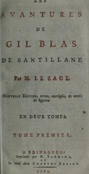 Cover of Les avantures de Gil Blas de Santillane by Alain René Le Sage