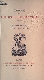 Front cover of Les cariatides by Théodore Faullain de Banville