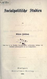 Front cover of Socialpolitische Studien by Wilhelm Kiesselbach