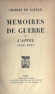 Front cover of Meḿoires de guerre by Charles de Gaulle