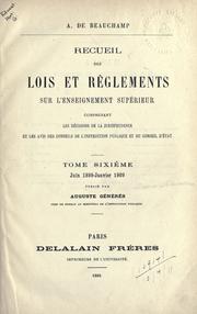 Front cover of Recueil des lois et règlements sur l'enseignement supérieur by Auguste Générès