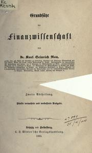 Cover of Lehrbuch der politischen Oekonomie by Karl Heinrich Rau