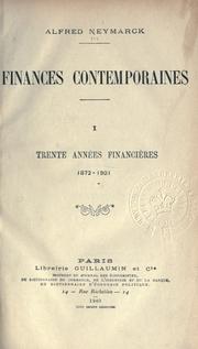Cover of Finances contemporaines by Alfred Neymarck
