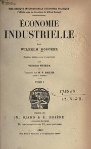Front cover of Economie industrielle by Wilhelm Roscher