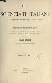 Cover of Gli scienziati italiani dall' inizio del medio evo al nostri giorni by Aldo Mieli