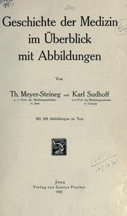 Front cover of Geschichte der Medizin im Überblick mit Abbildungen by Theodor Meyer-Steineg