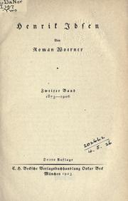 Cover of Henrik Ibsen by Roman Woerner