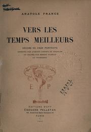 Cover of Vers les temps meilleurs by Anatole France