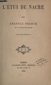 Cover of L' étui de nacre by Anatole France