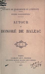 Front cover of Autour de Honoré de Balzac by Charles vicomte de Spoelberch de Lovenjoul