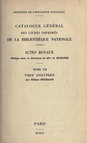 Front cover of Catalogue général des livres imprimés de la Bibliothèque nationale by Bibliothèque nationale (France). Département des imprimés