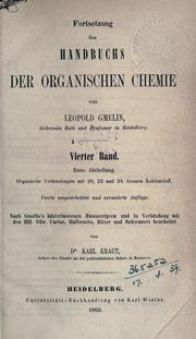 Front cover of Handbuch der Chemie by Leopold Gmelin