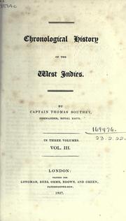 Front cover of Chronological history of the West Indies by Thomas Southey