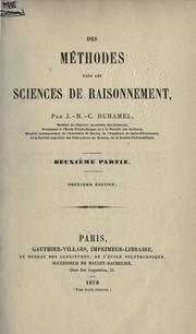 Front cover of Des méthodes dans les sciences de raisonnement by Jean Marie Constant Duhamel