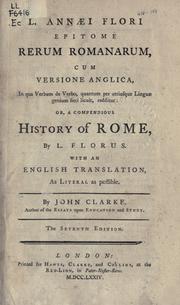 Front cover of Epitome rerum Romanarum by Lucius Annaeus Florus