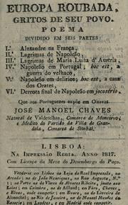 Cover of Europa roubada, gritos de seu povo by Jozé Manoel Chaves