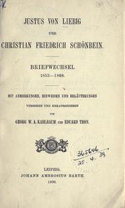 Cover of Justus von Liebig und Christian Friedrich Schönbein by Justus von Liebig