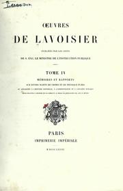 Front cover of Oeuvres by Antoine Laurent Lavoisier