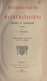 Cover of Mathématiques et mathématiciens by Alphonse Rebière