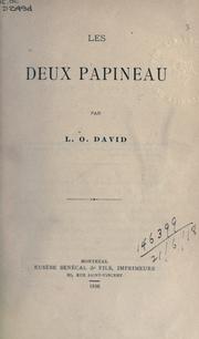 Cover of Les deux Papineau by L.-O David