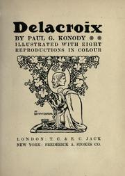 Cover of Delacroix by Paul G. Konody