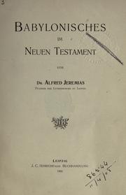 Front cover of Babylonisches im Neuen Testament by Alfred Jeremias