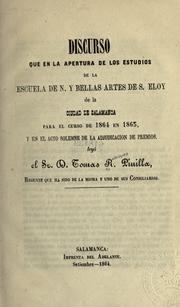 Front cover of Discurso que en la apertura de los estudios de la Escuela de N[obles] y Bellas Artes de S. Eloy by Tomás Rodriguez Pinilla