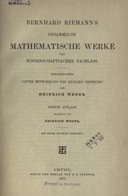 Cover of Gesammelte mathematische Werke und wissenschaftlicher Nachlass by Georg Friedrich Bernhard Riemann