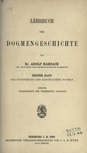 Cover of Lehrbuch der Dogmengeschichte by Adolf von Harnack