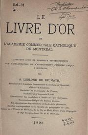 Front cover of Le livre d'or de l'Académie Commerciale Catholique de Montréal by Adrien Leblond de Brumath