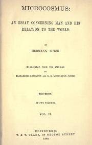 Cover of Mikrokosmus. English by Hermann Lotze