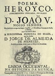 Front cover of Poema heroyco, a felicissima jornada, de elRey D. Joaõ V. nosso senhor by Jorge de Almeida de Menezes