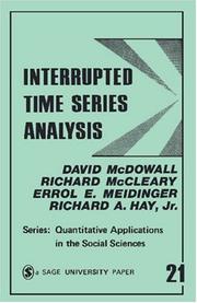 Cover of Interrupted time series analysis by David McDowall