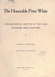 Cover of The Honorable Peter White by Ralph D. Williams