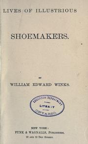 Front cover of Lives of illustrious shoemakers by William Edward Winks