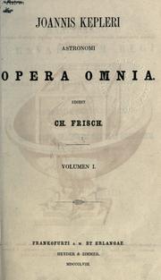 Cover of Opera omnia by Johannes Kepler