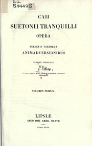 Cover of Opera by Suetonius