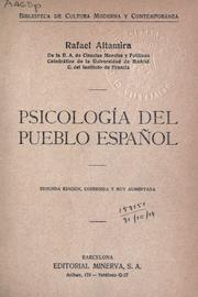 Cover of Psicología del pueblo español by Rafael Altamira
