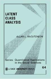 Cover of Latent class analysis by Allan L. McCutcheon