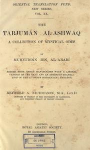 Front cover of The Tarjumán al-ashwáq by Ibn al-Arabi