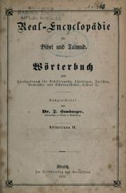 Cover of Real-Encyclopädie für Bibel und Talmud by Jacob Hamburger