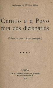 Front cover of Camilo e o povo fora dos dicionários by Antonio da Costa Leão